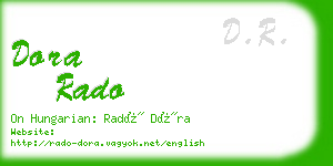 dora rado business card